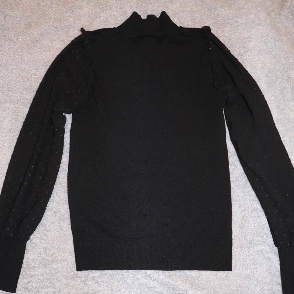 Topshop Turtleneck W/ Sheer Sleeves